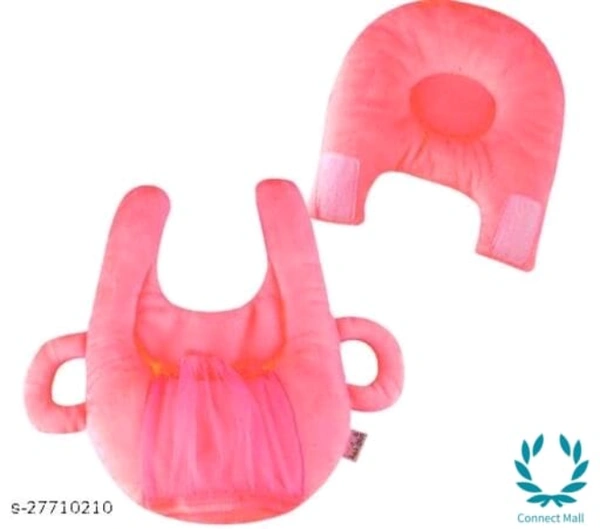 Baby Feeding Nursing Pillow With Bottle Holder - Pink - Free Size, Baby Pink, PolyCotton, Babby Feeding Pillow With Bottle Cover, Pack Of:1